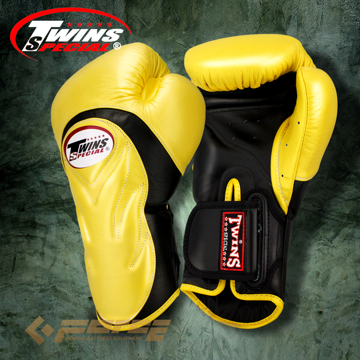 TWINS Pro Leather Boxing Gloves Black BGVL-6