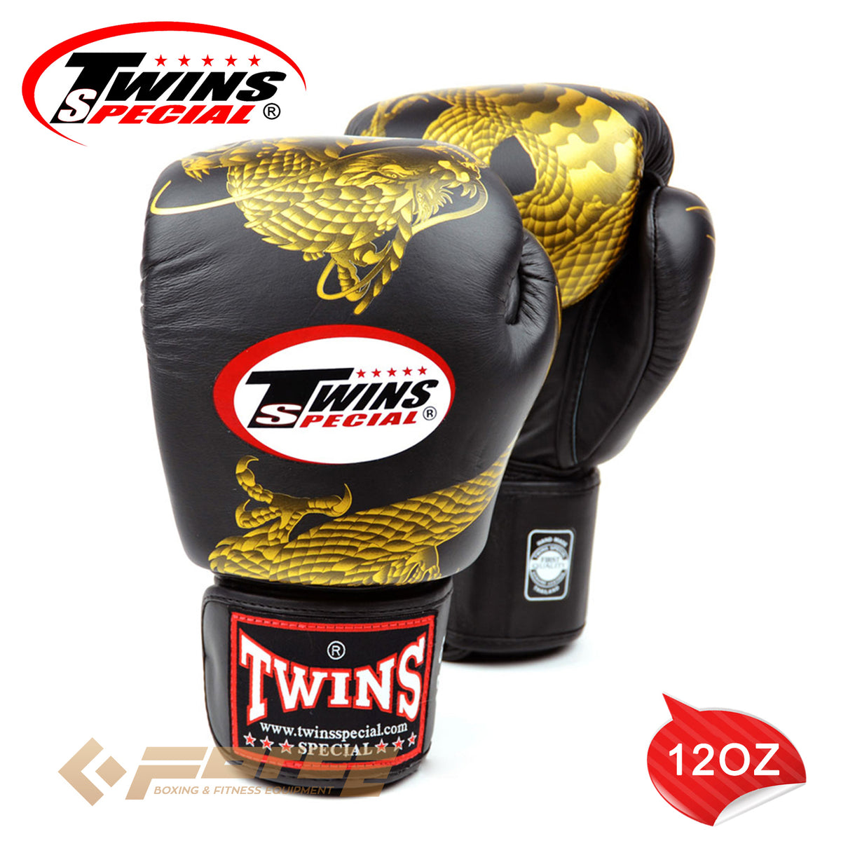 TWINS Pro Leather Gloves Boxing DRAGON FBGV-23G