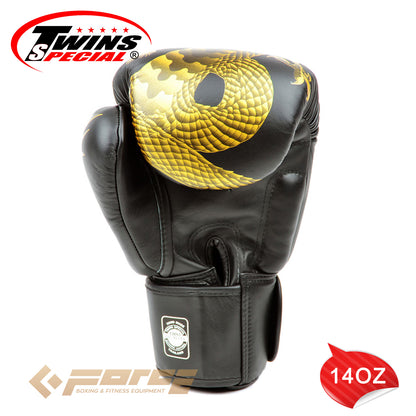 TWINS Pro Leather Gloves Boxing DRAGON FBGV-23G