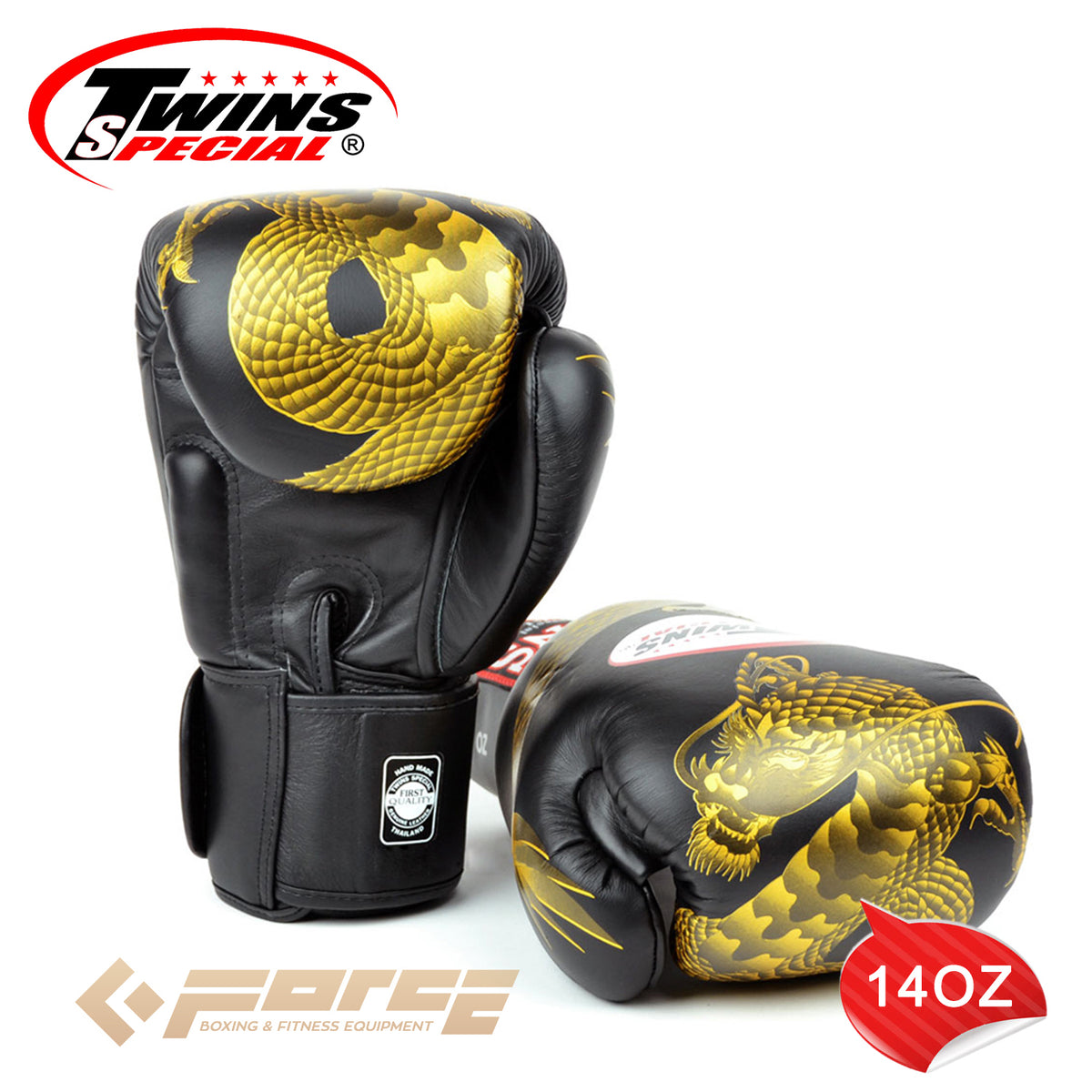 TWINS Pro Leather Gloves Boxing DRAGON FBGV-23G