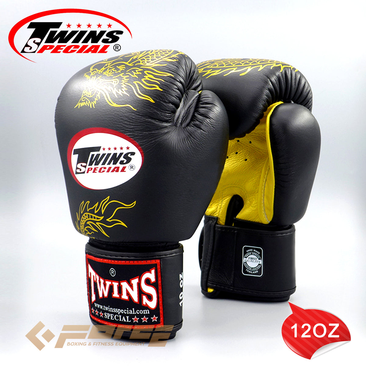 TWINS Pro Leather Gloves Boxing DRAGON FBGV-6