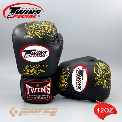 TWINS Pro Leather Gloves Boxing DRAGON FBGV-6