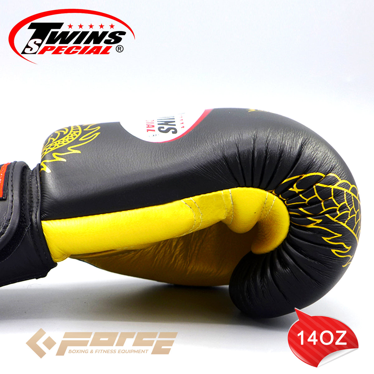 TWINS Pro Leather Gloves Boxing DRAGON FBGV-6