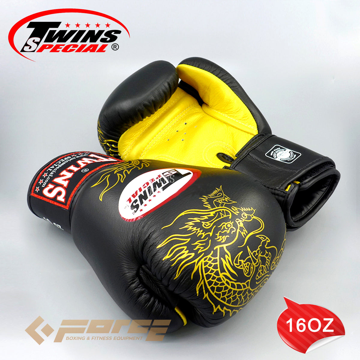 TWINS Pro Leather Gloves Boxing DRAGON FBGV-6