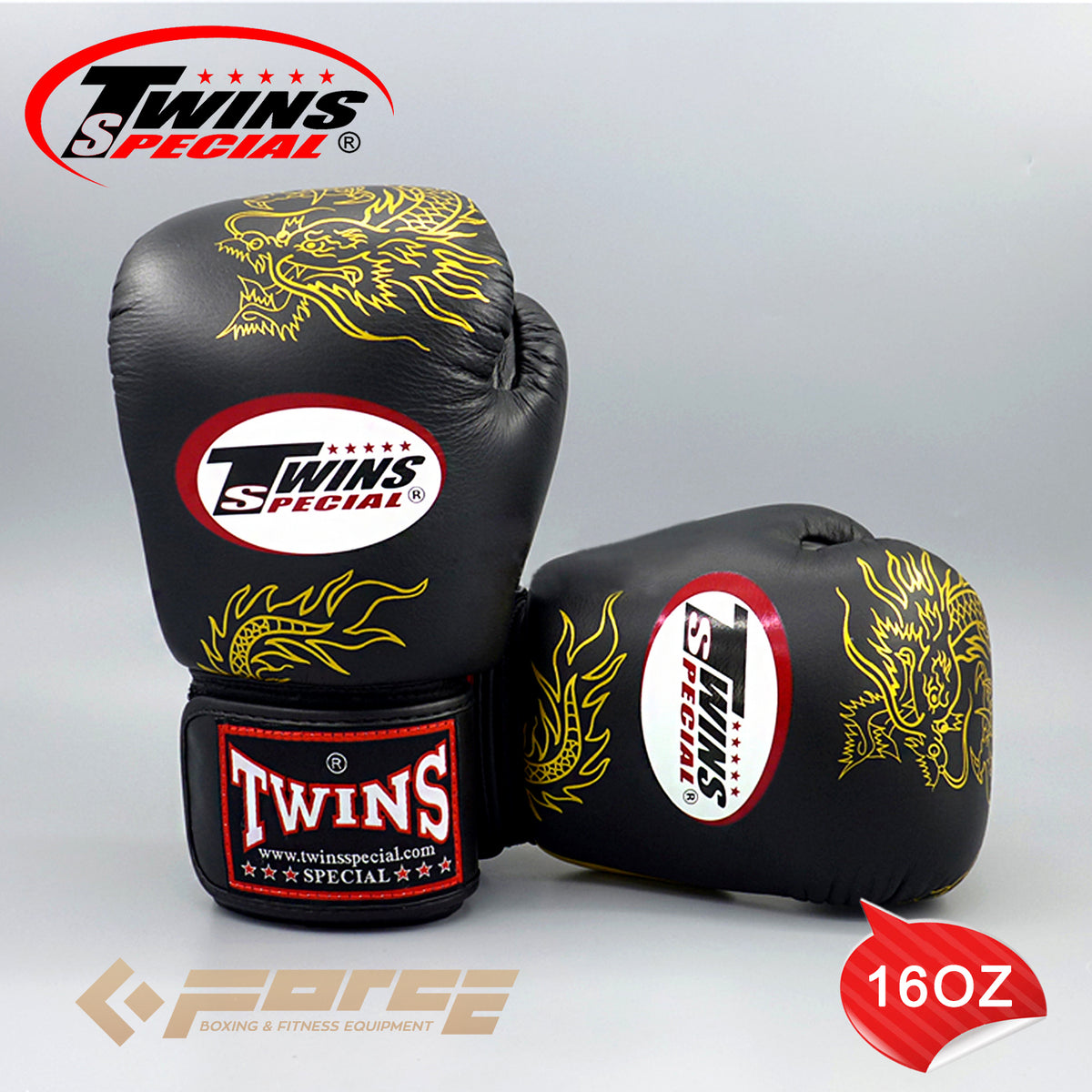 TWINS Pro Leather Gloves Boxing DRAGON FBGV-6