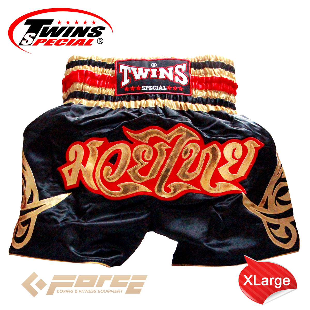 TWINS Boxing Shorts Black&Gold T-154
