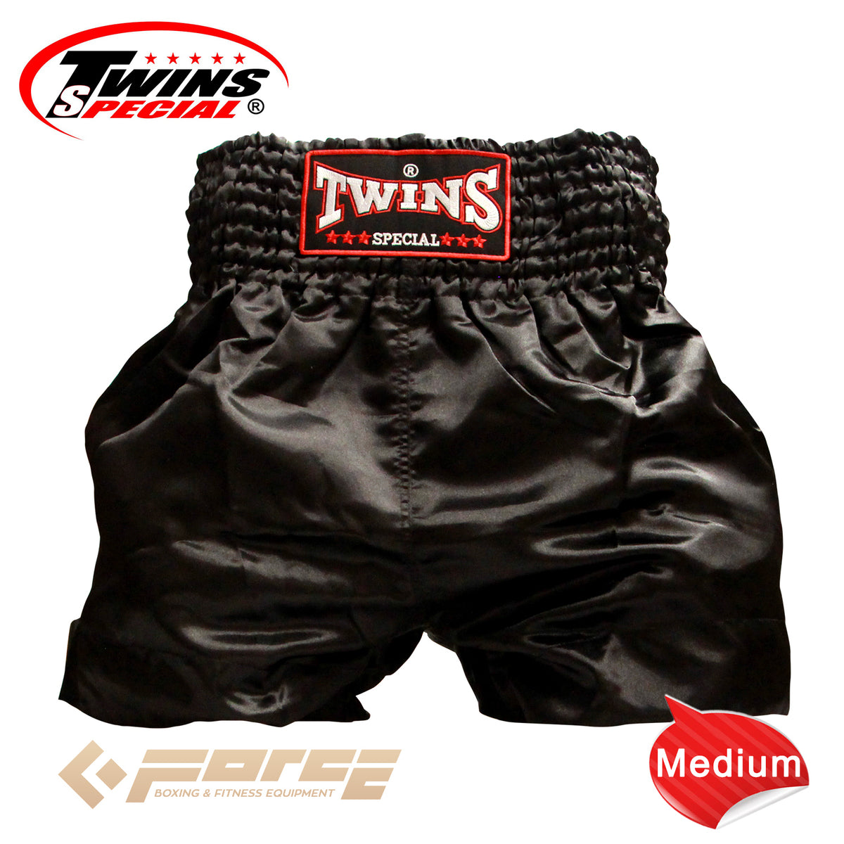 TWINS Boxing Shorts Plain Black TB-30 M