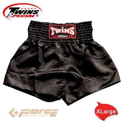TWINS Boxing Shorts Plain Black TB-30 XL