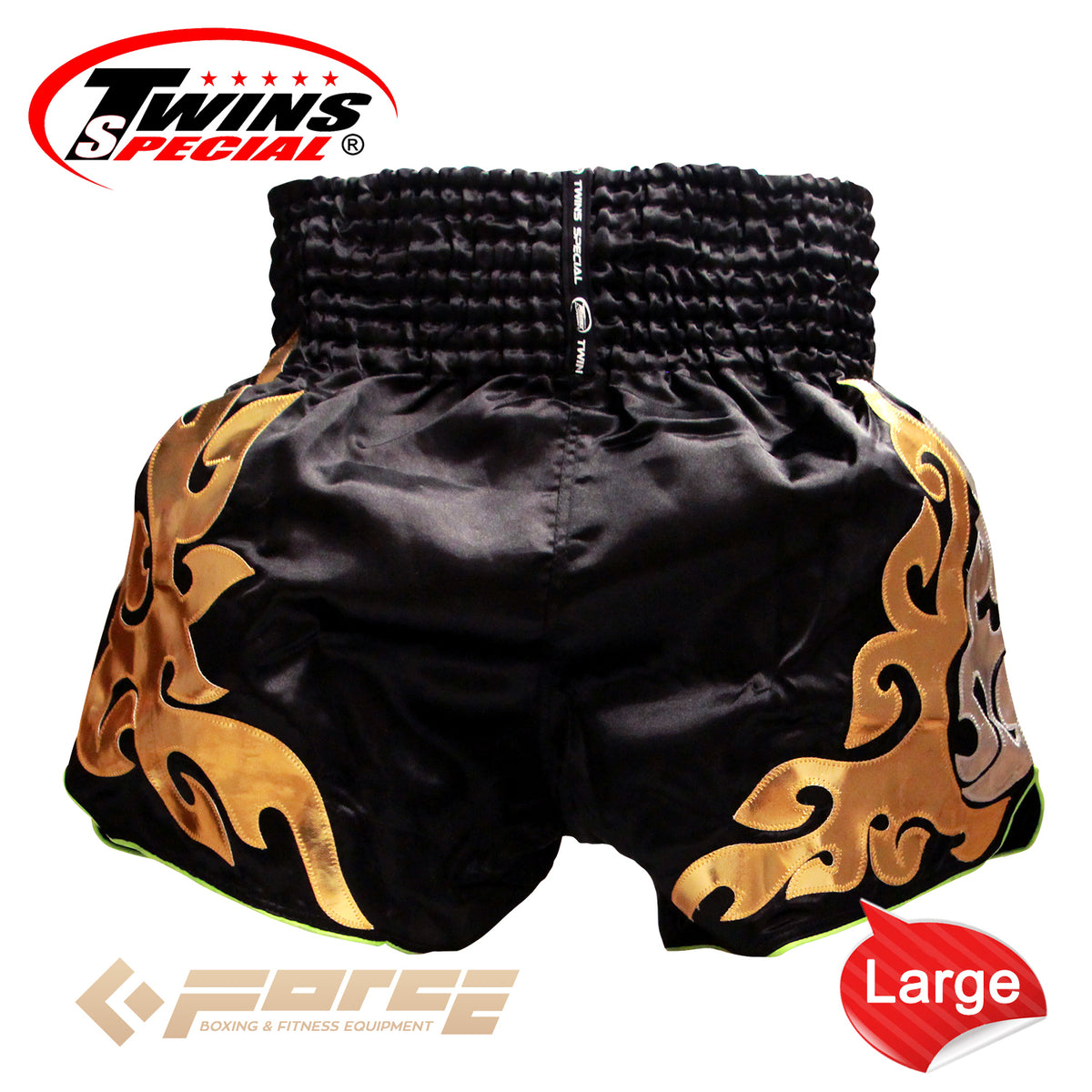 TWINS Boxing Shorts Black/Gold TBS-49