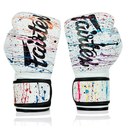 Fairtex BGV14 Microfibre Boxing Gloves - Art Collections - Painter/White