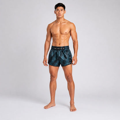 Fairtex BS1902 Stealth Grey Muay Thai Shorts - front model view