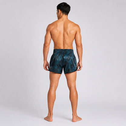 Fairtex BS1902 Stealth Grey Muay Thai Shorts - back model view