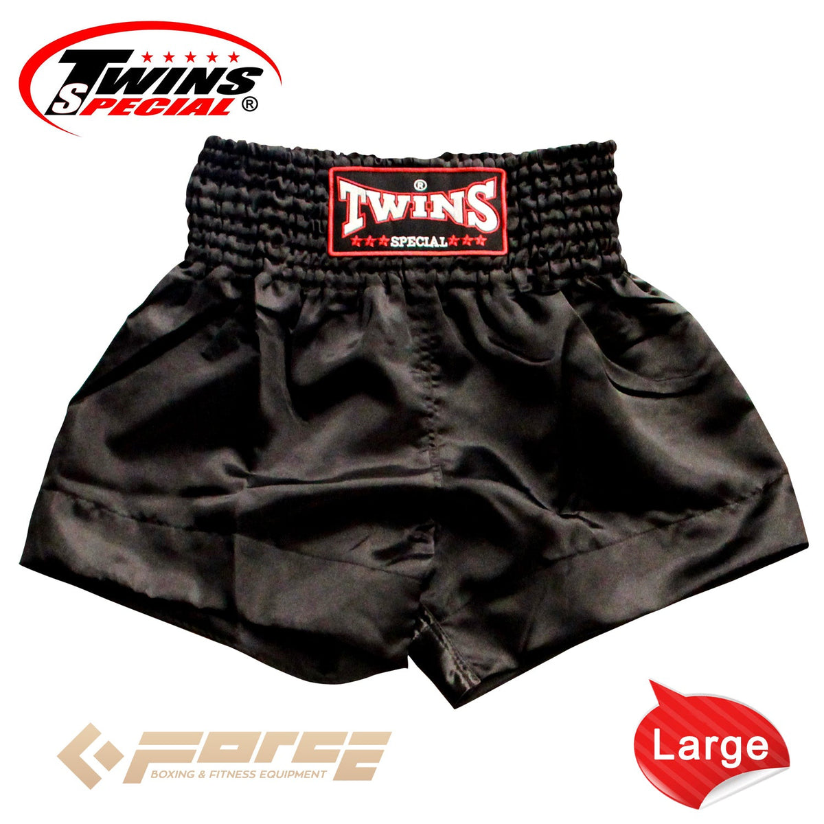 TWINS Boxing Shorts Plain Black TB-30 L