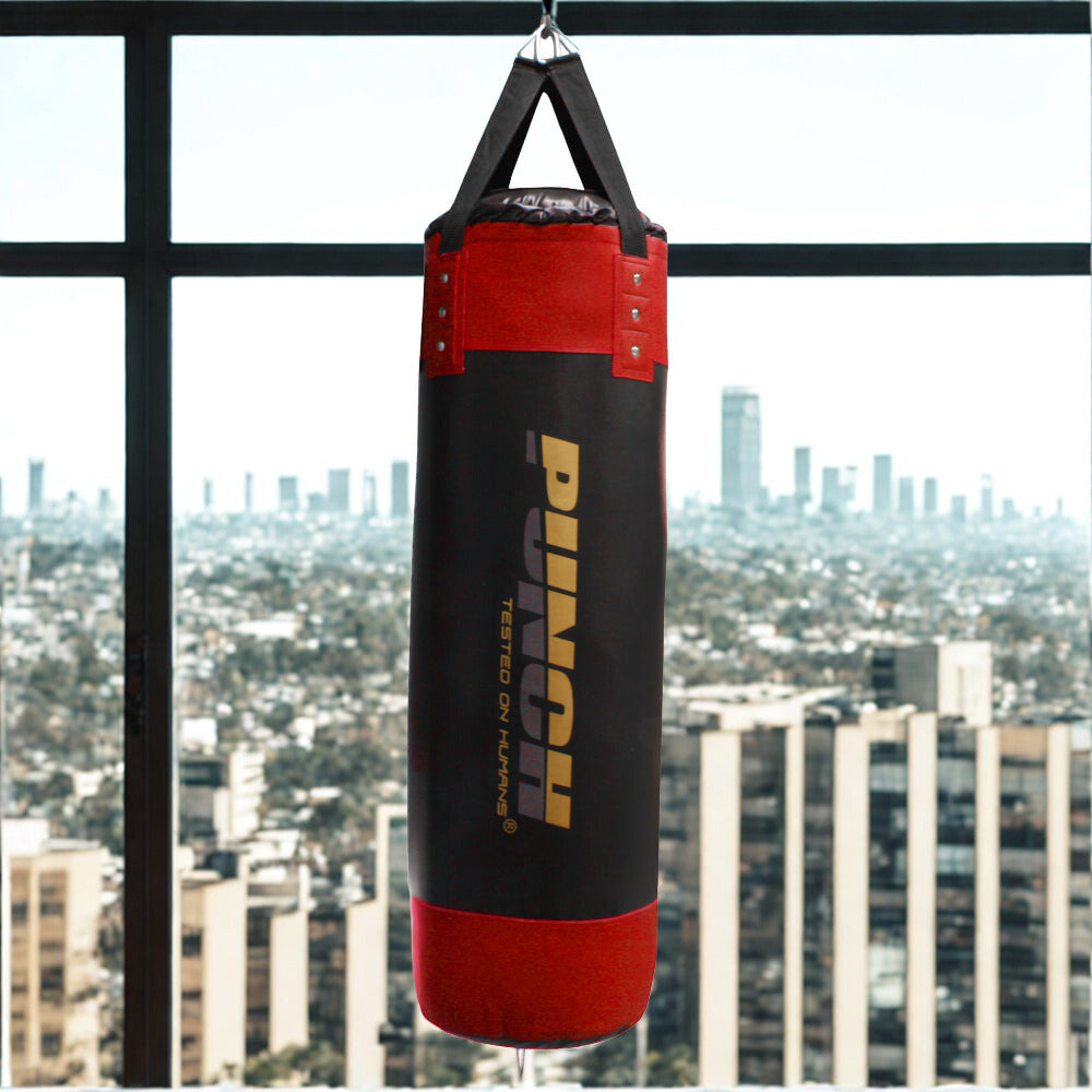 BOXING BAG - Urban™ - STRAPS - 4FT BLK/ RED