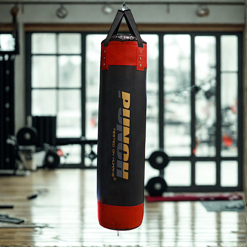 BOXING BAG - Urban™ - STRAPS - 5FT BLK/RED
